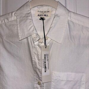 A Cup of Jo x Alex Mills White Long Sleeve Button Down Shirt, Size XS